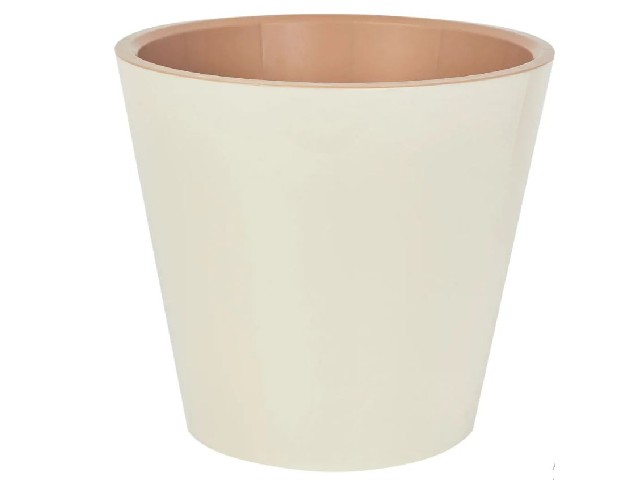 Горшок для цветов InGreen London D280мм, 10,5л c дренажной вставкой, Сливочный